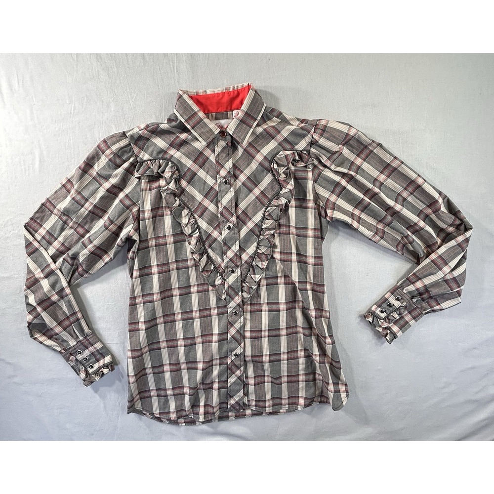 Vintage Kenny Rogers Snap Front Blouse Women's 9/10 Fits Medium‎ 80's Western